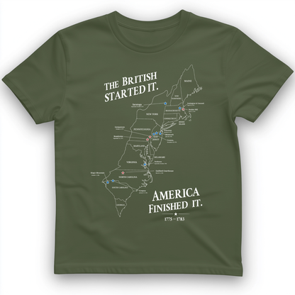 Revolutionary War Map T-Shirt