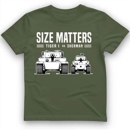Tiger vs Sherman T-Shirt Military Green / S