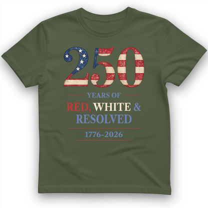 250 Red White and Resolved T-Shirt