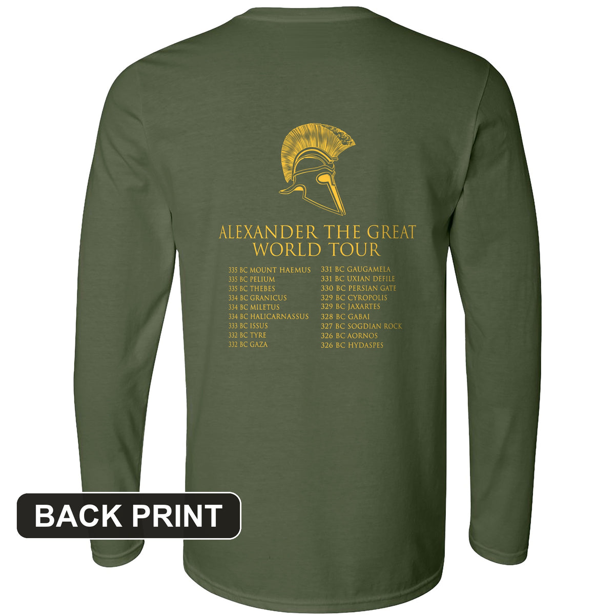 Alexander World Tour Back Print Long Sleeve T-Shirt
