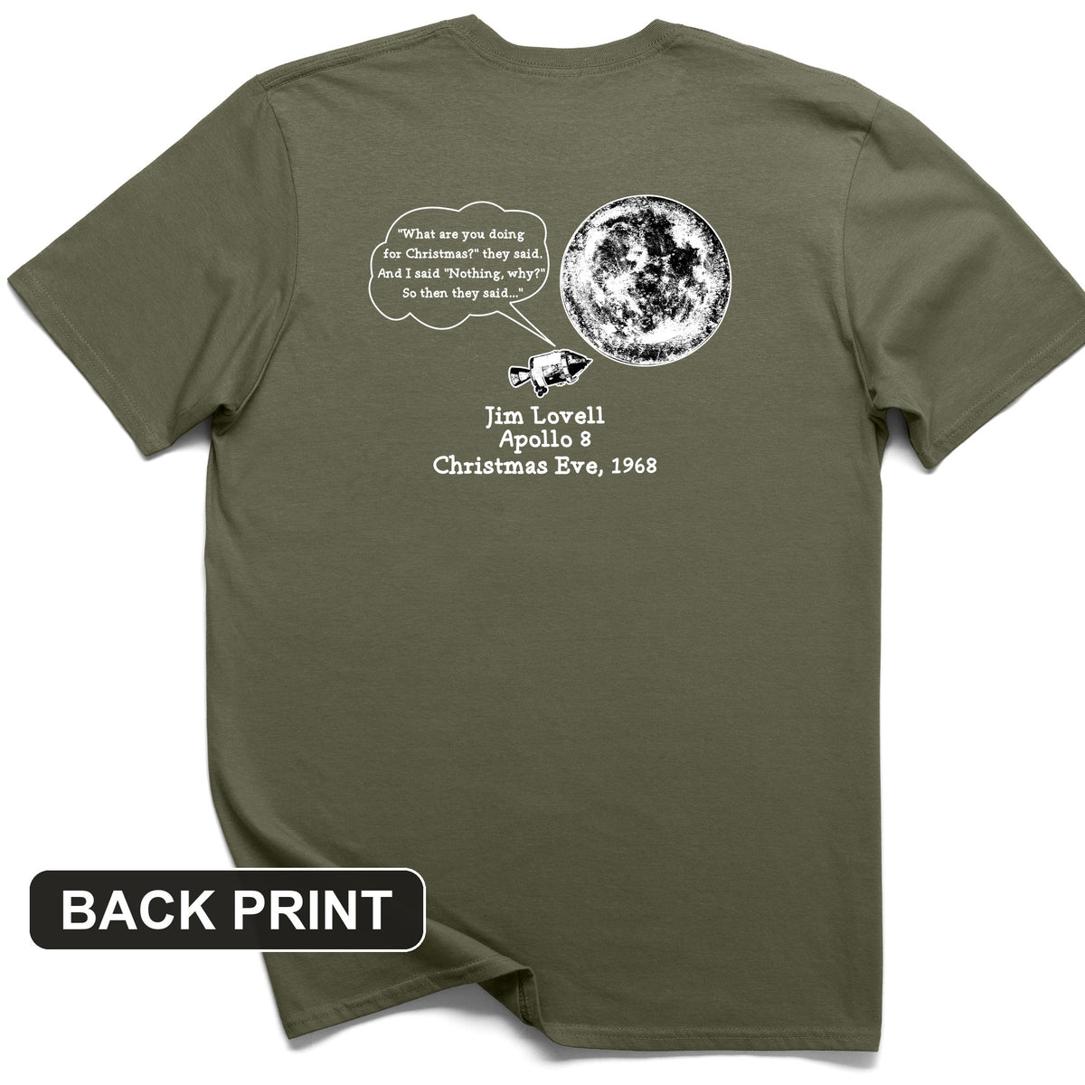 Apollo 8 Back Print T-Shirt