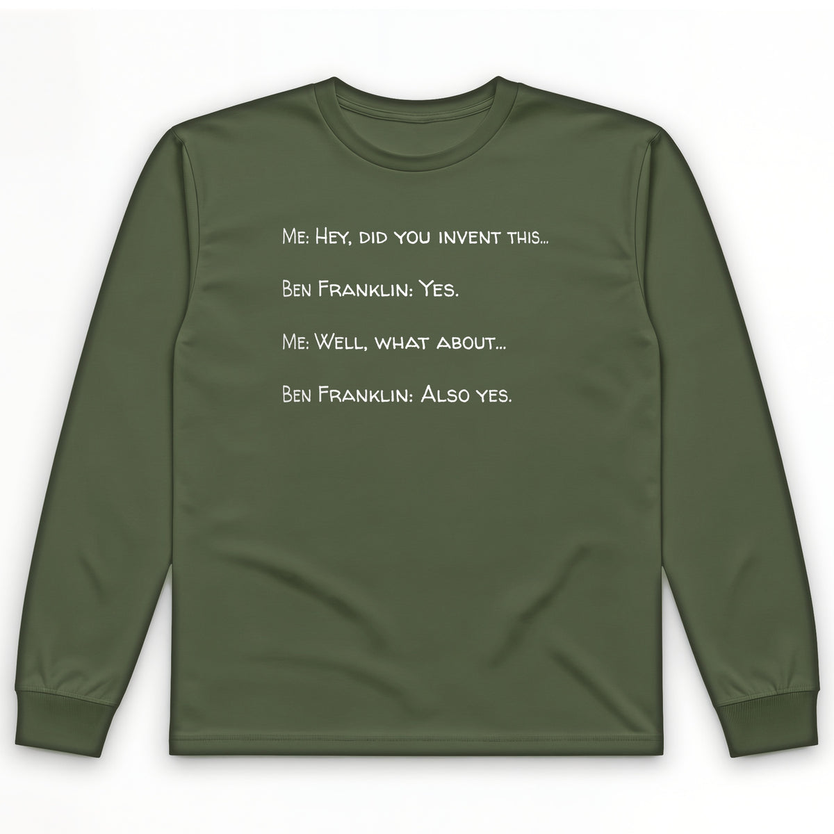Ben Franklin Inventor Long Sleeve T-Shirt