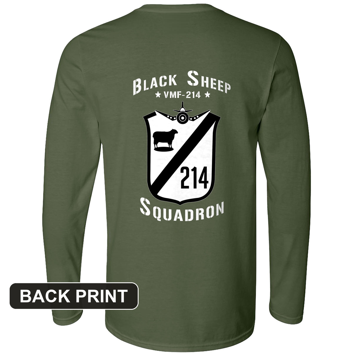 Black Sheep Back Print Long Sleeve T-Shirt