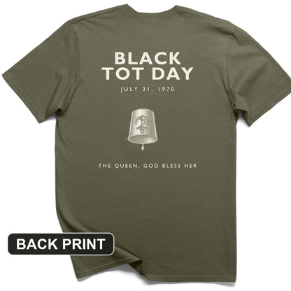 Black Tot Day Back Print T-Shirt