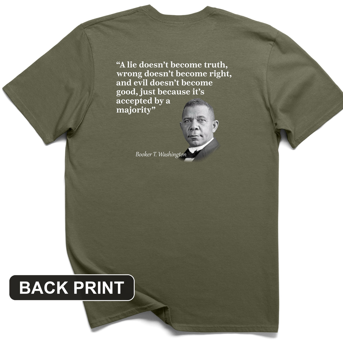 Booker T Washington Back Print T-Shirt