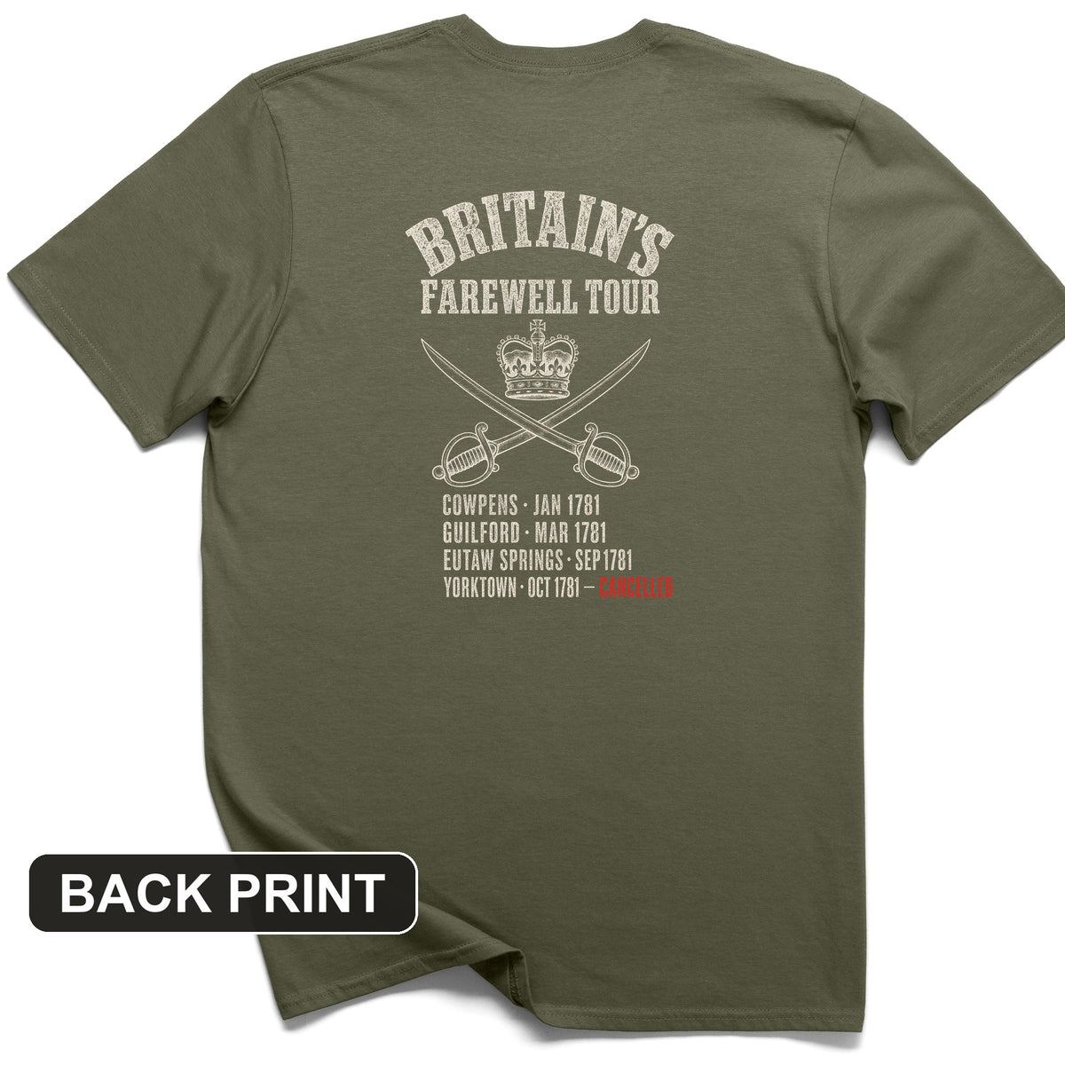 Britain's Farewell Tour Back Print T-Shirt