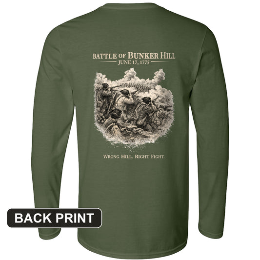 Bunker Hill Back Print Long Sleeve T-Shirt