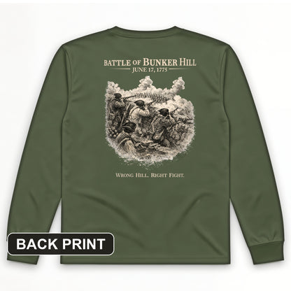Bunker Hill Back Print Long Sleeve T-Shirt