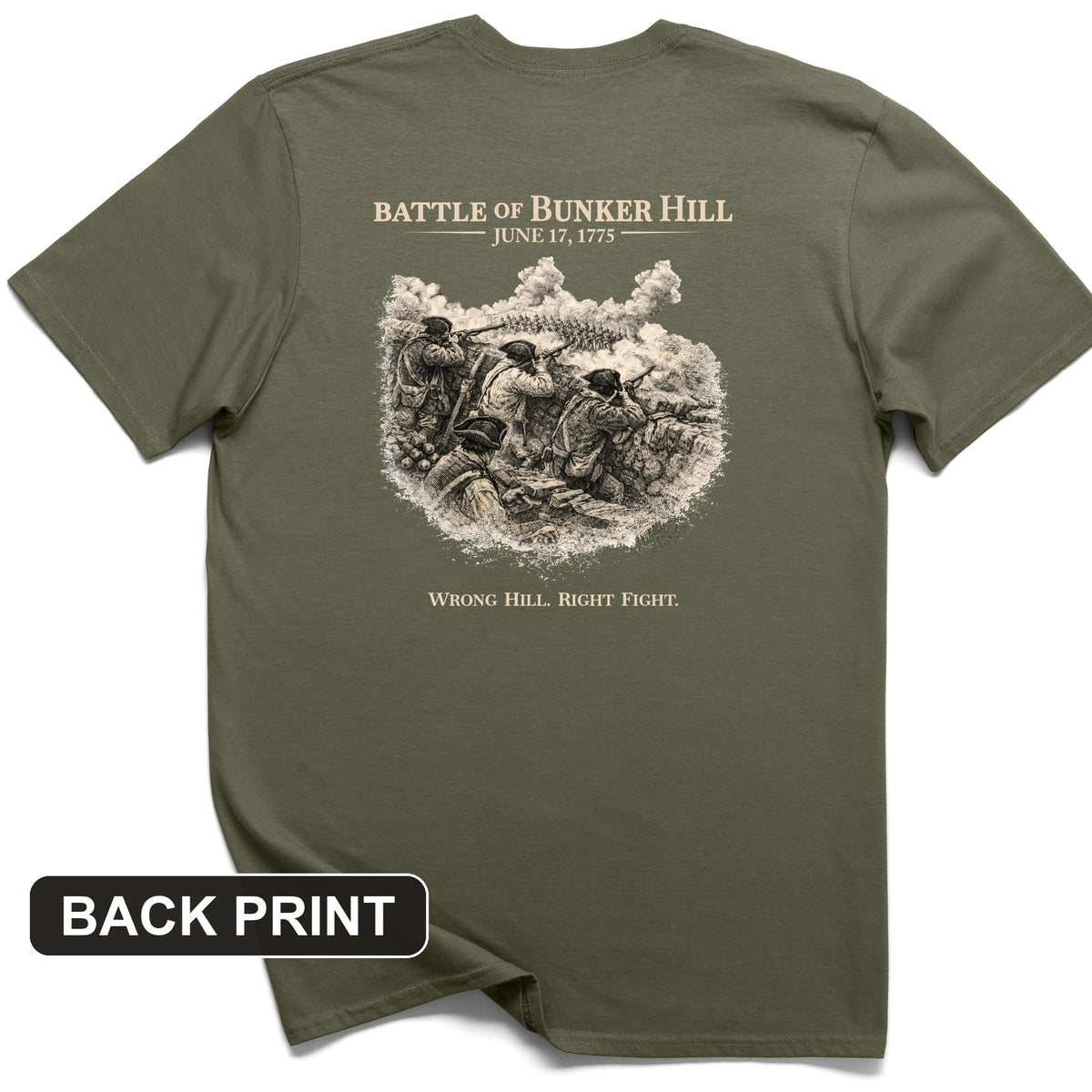 Bunker Hill Back Print T-Shirt