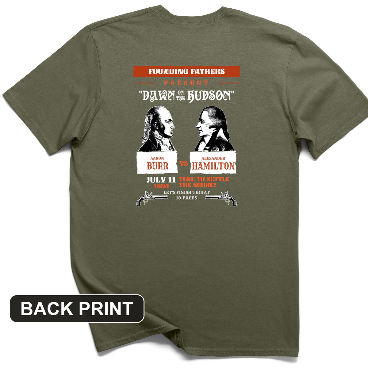 Burr vs Hamilton Back Print T-Shirt
