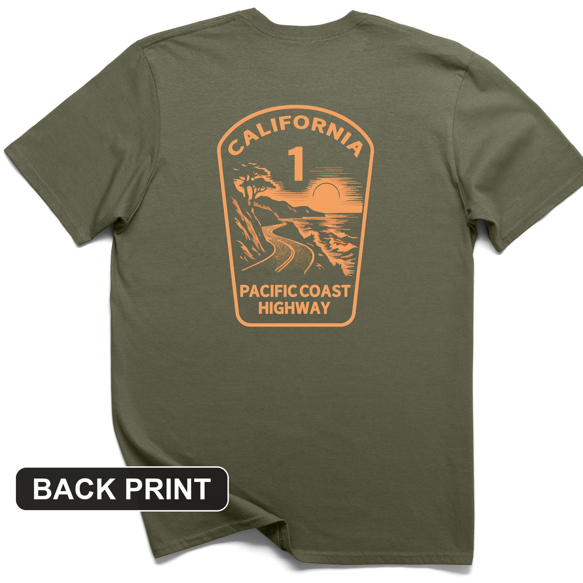California Back Print T-Shirt