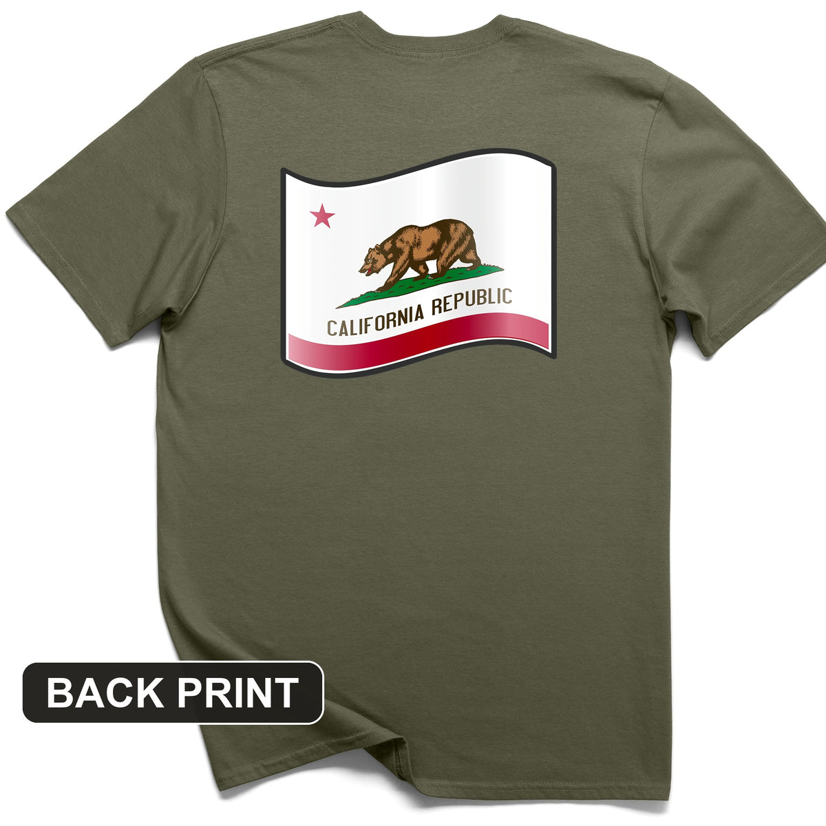 California Republic Back Print T-Shirt