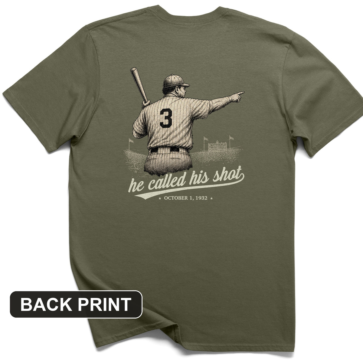 Called His Shot Back Print T-Shirt