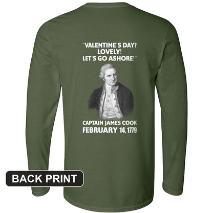 Captain Cook Back Print Long Sleeve T-Shirt