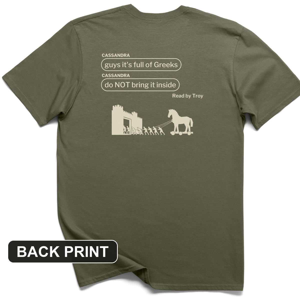 Cassandra Left On Read Back Print T-Shirt