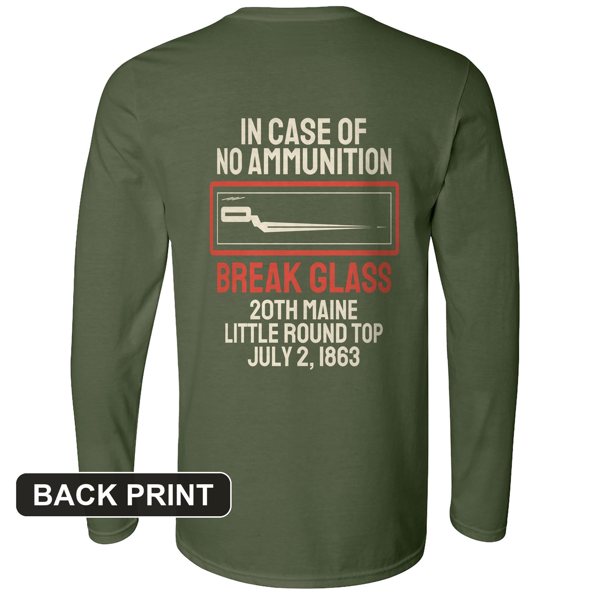Chamberlain Break Glass Little Round Top Back Print Long Sleeve T-Shirt