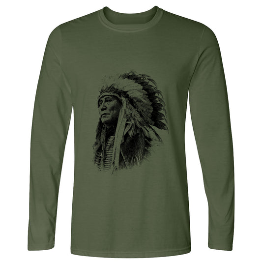 Chief Hollow Horn Bear Long Sleeve T-Shirt