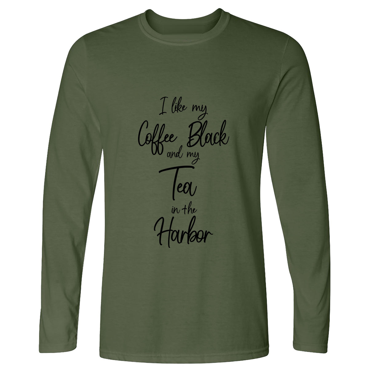 Coffee Black Long Sleeve T-Shirt