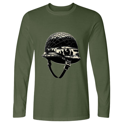 D-Day Helmet Long Sleeve T-Shirt