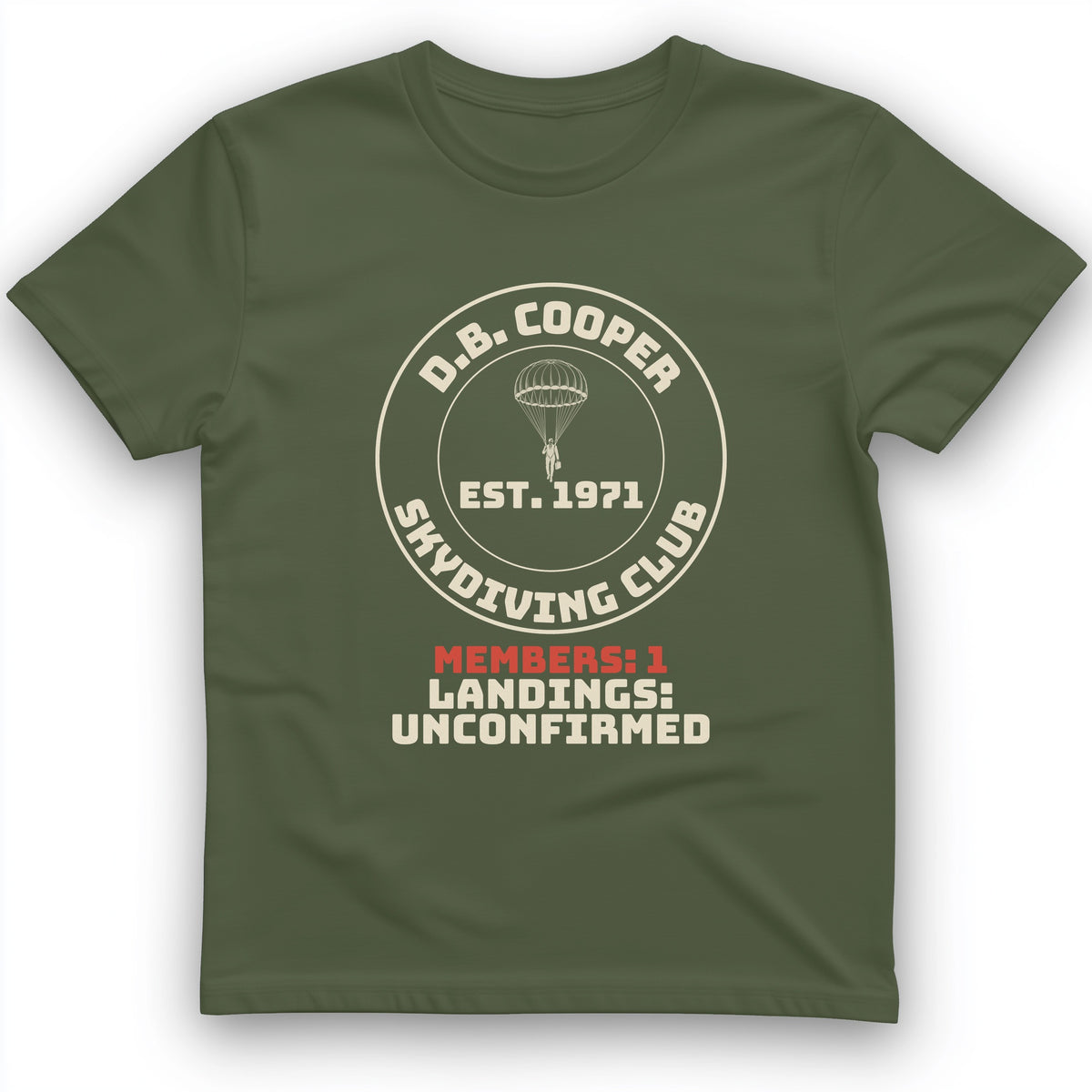 DB Cooper Skydiving Club T-Shirt