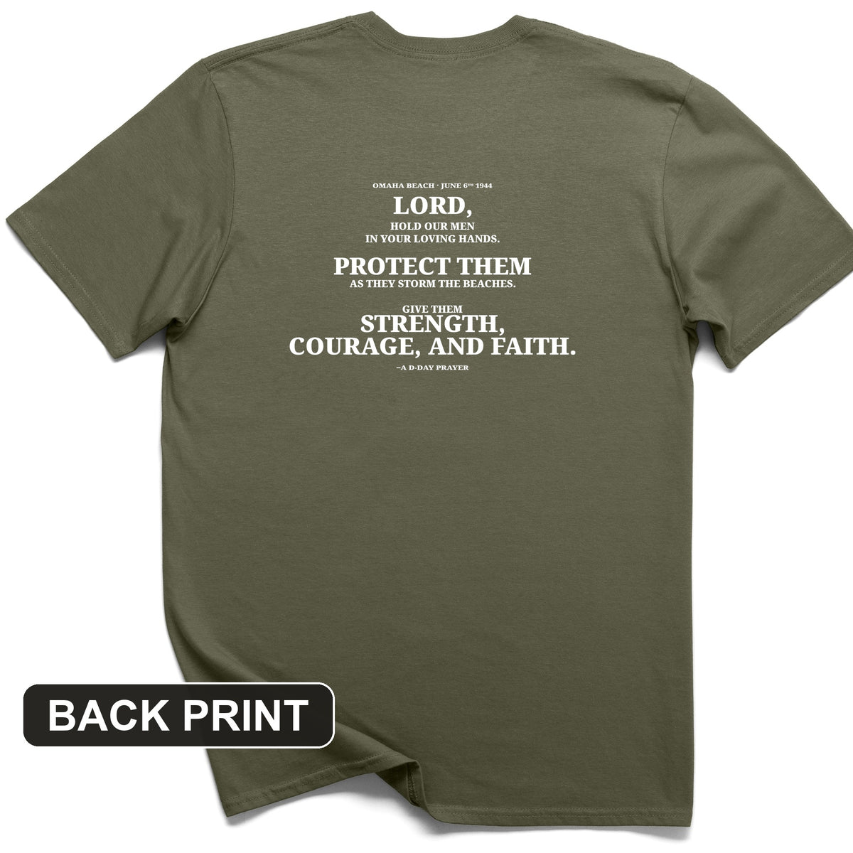 DDay Prayer Back Print T-Shirt
