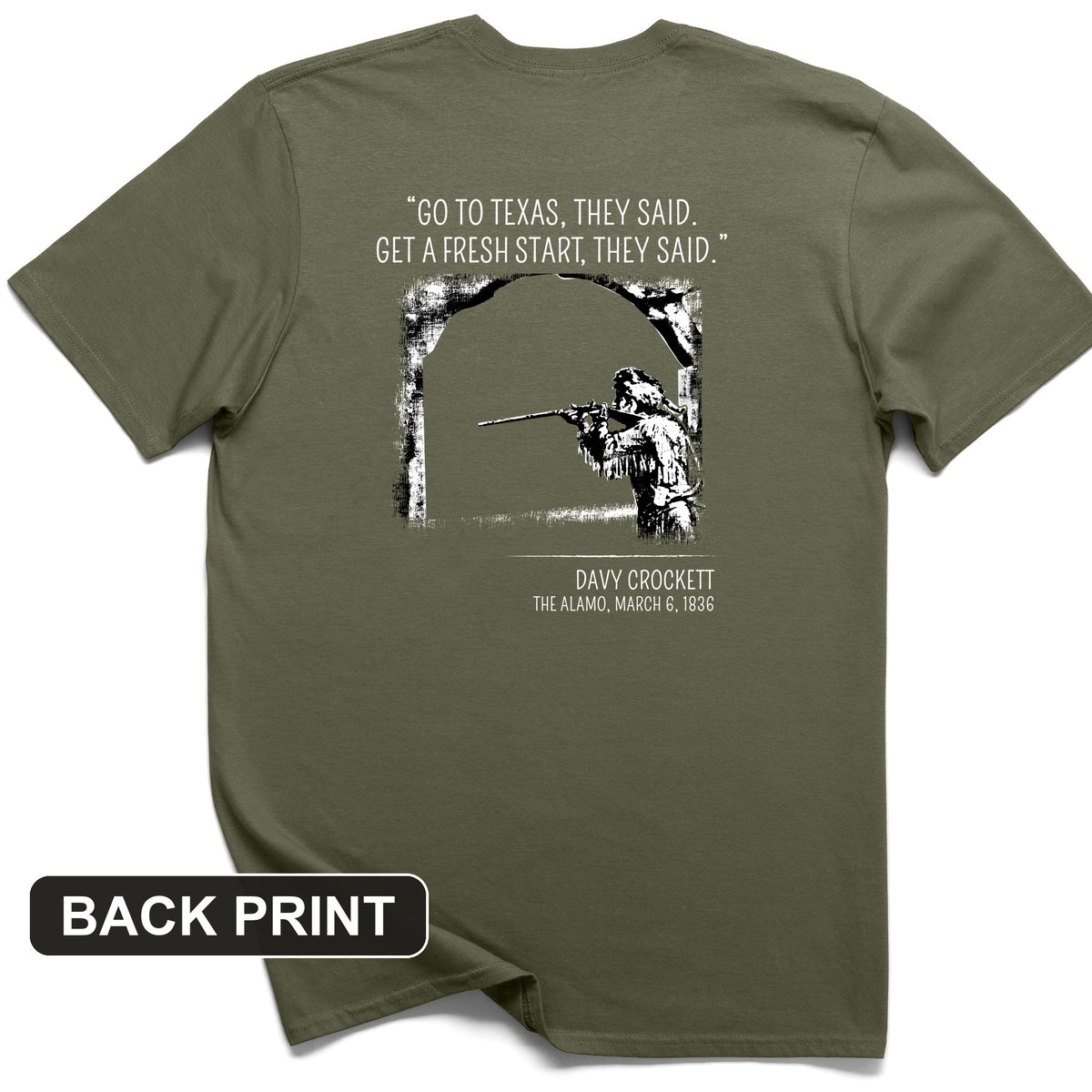 Davy Crockett Back Print T-Shirt