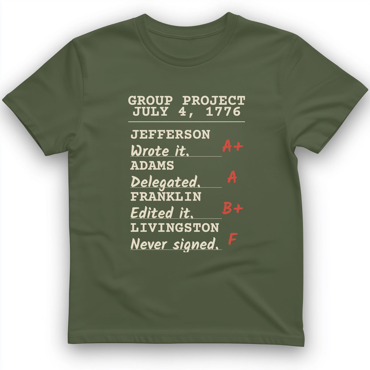 Declaration Of Independence Group Project T-Shirt
