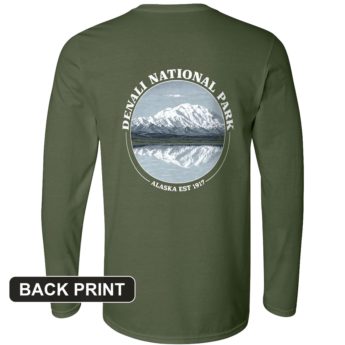 Denali Back Print Long Sleeve T-Shirt