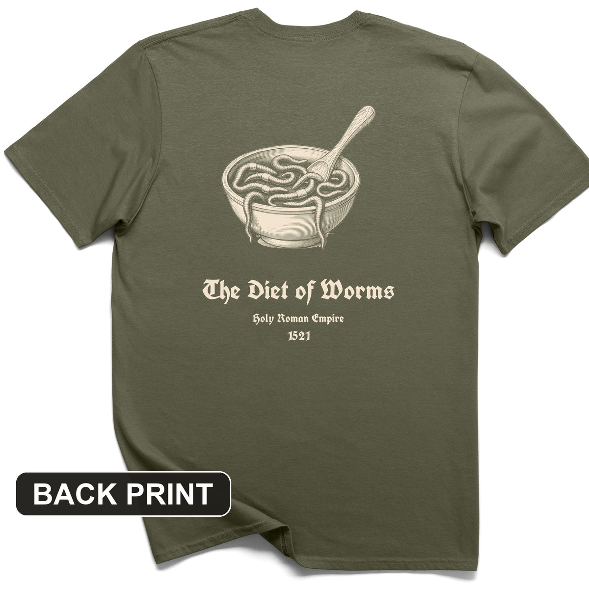 Diet Of Worms Back Print T-Shirt