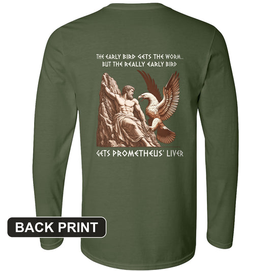 Early Bird Back Print Long Sleeve T-Shirt