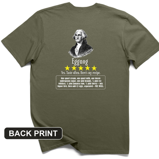Eggnog George Washington Back Print T-Shirt