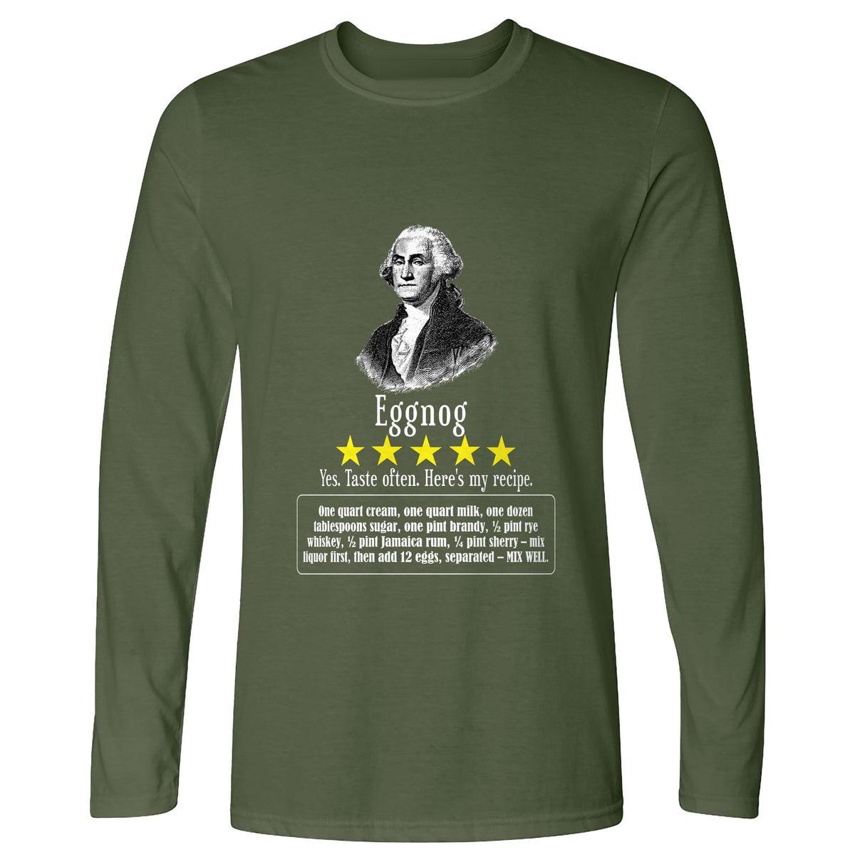 Eggnog George Washington Long Sleeve T-Shirt