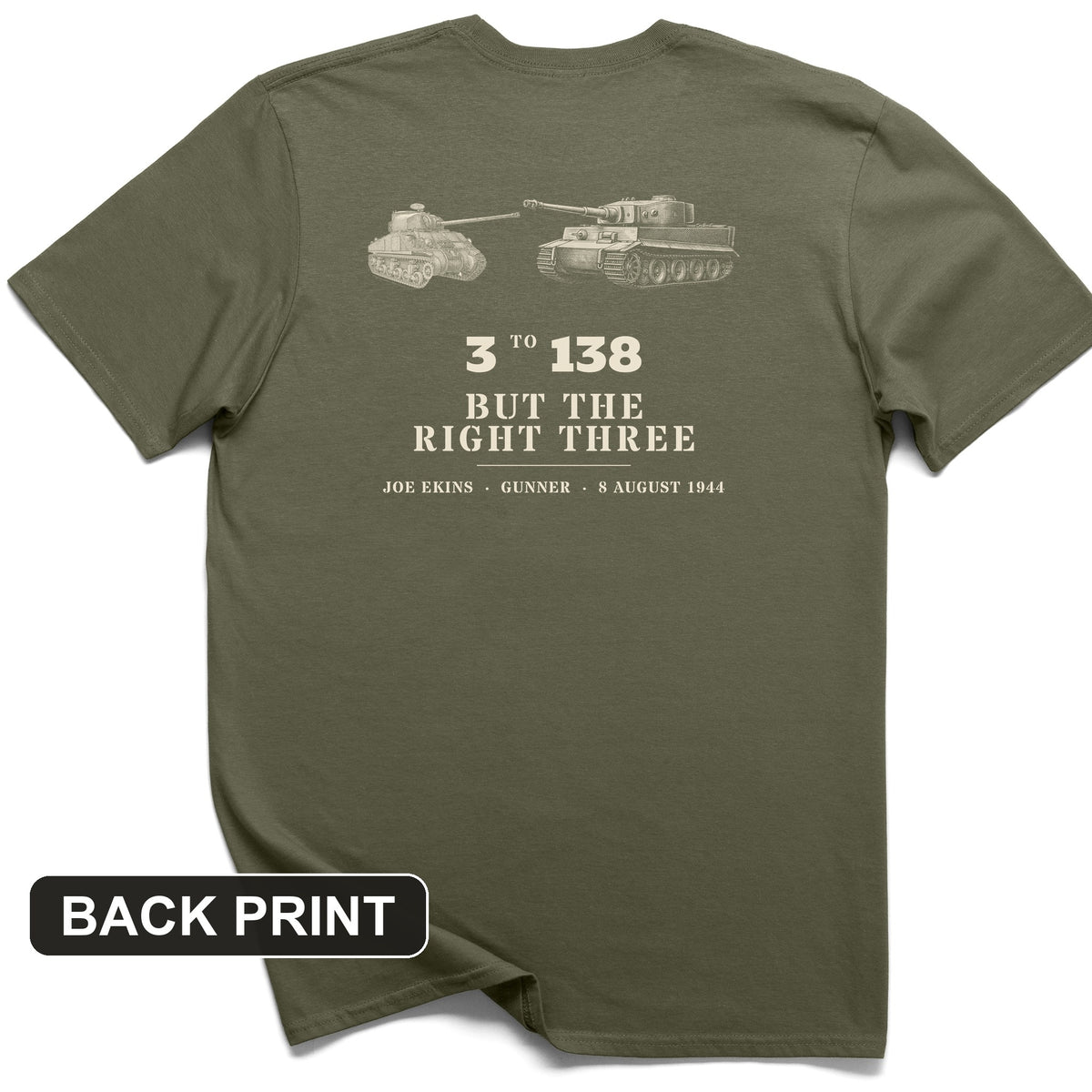 Ekins 3 To 138 Back Print T-Shirt