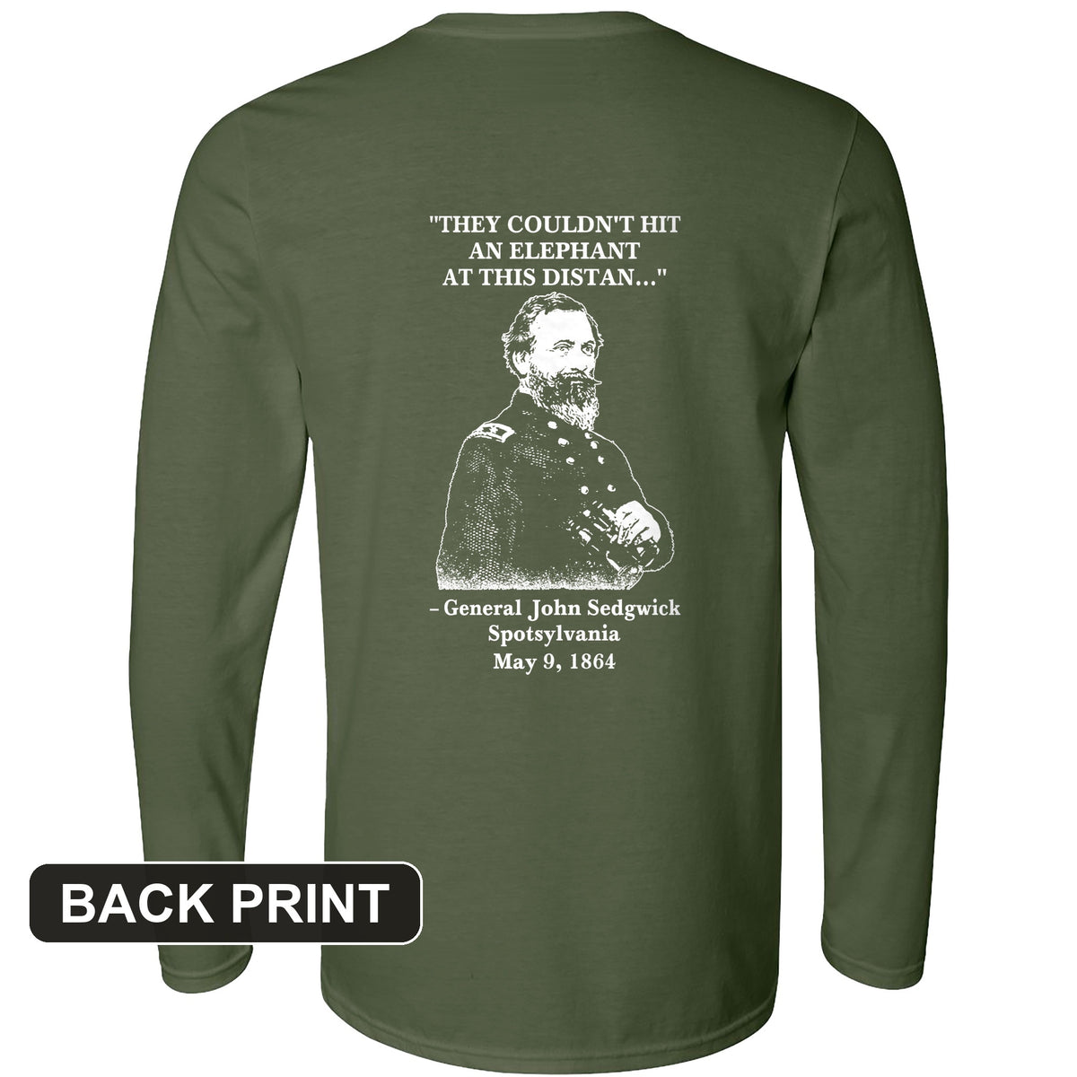 Elephant Back Print Long Sleeve T-Shirt