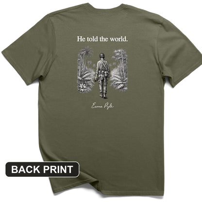 Ernie Pyle Back Print T-Shirt