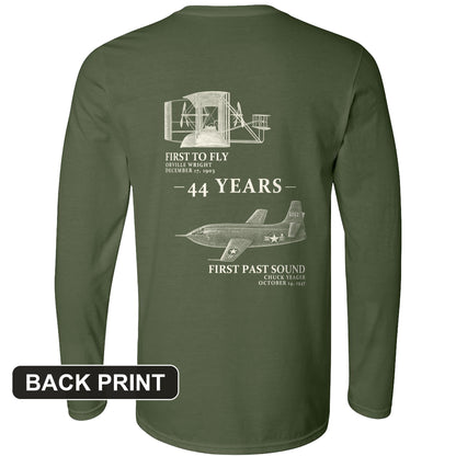 First To Fly - First Past Sound Back Print Long Sleeve T-Shirt