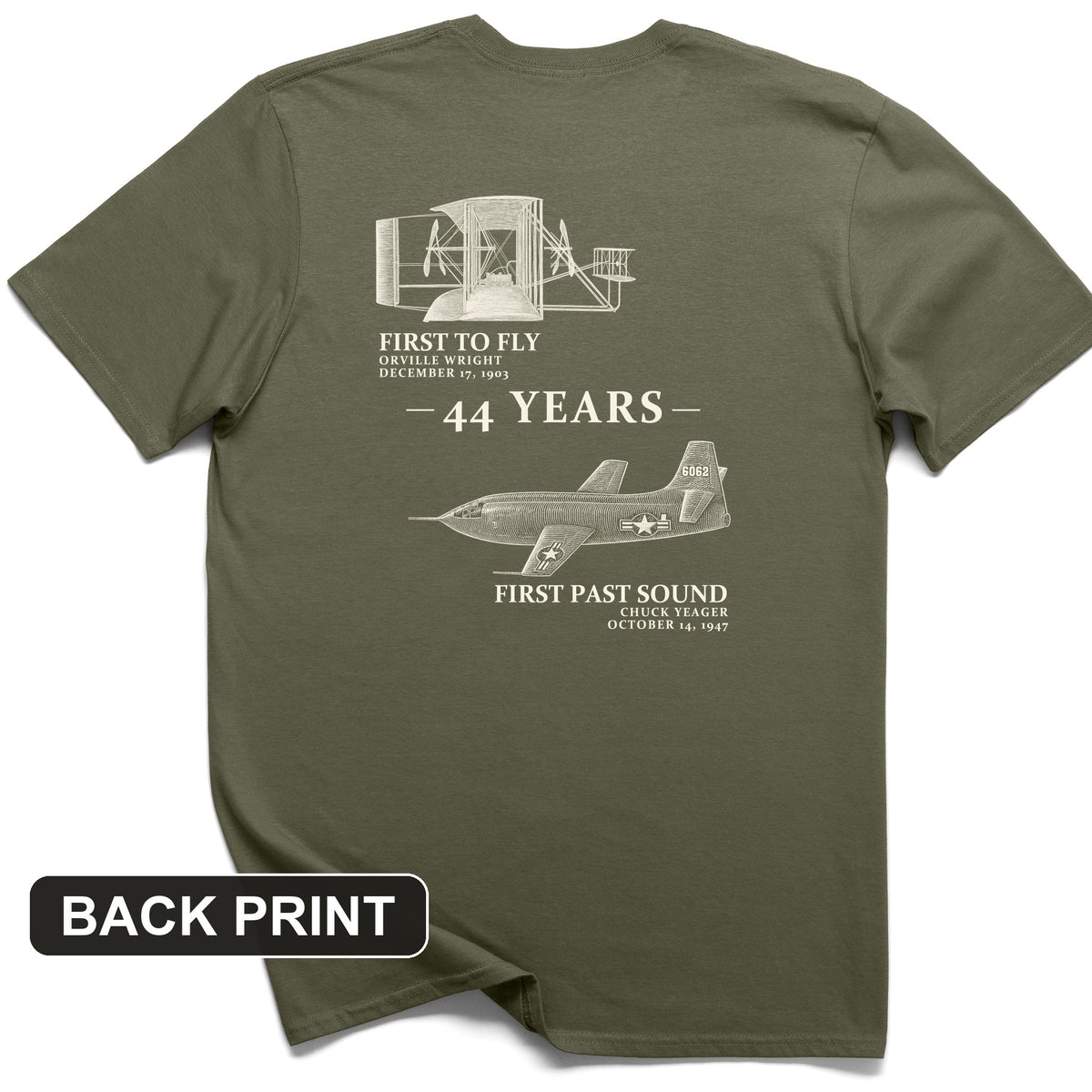 First To Fly - First Past Sound Back Print T-Shirt