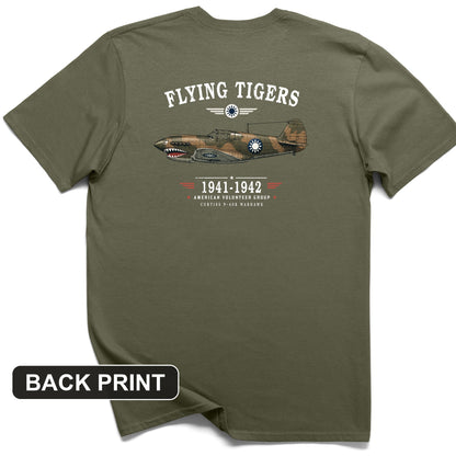 Flying Tigers Back Print T-Shirt