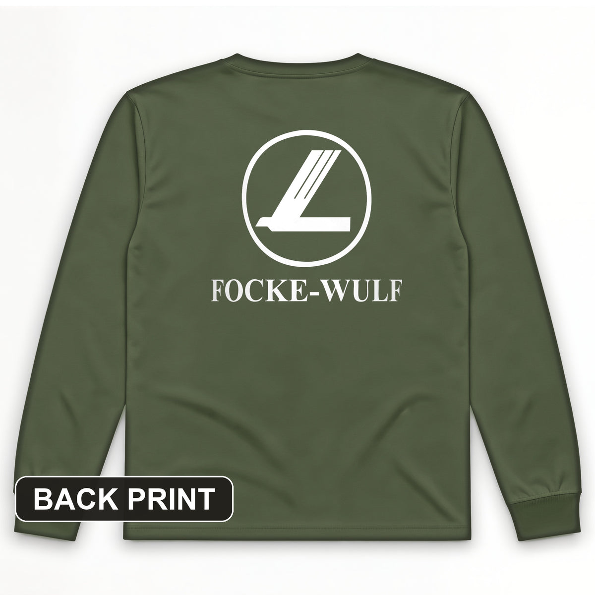 Focke Wulf Back Print Long Sleeve T-Shirt