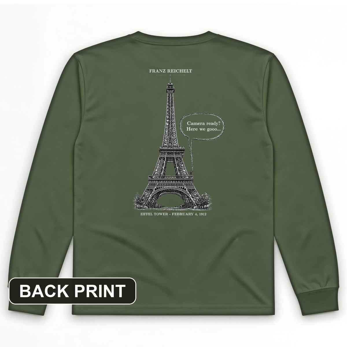 Franz Reichelt Back Print Long Sleeve T-Shirt