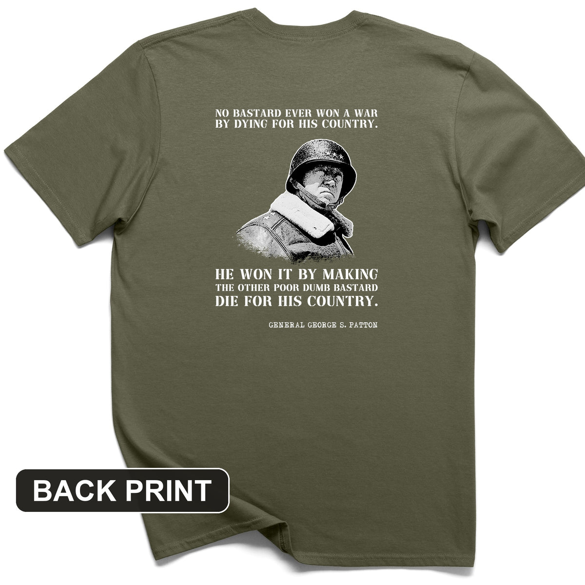 General Patton Back Print T-Shirt