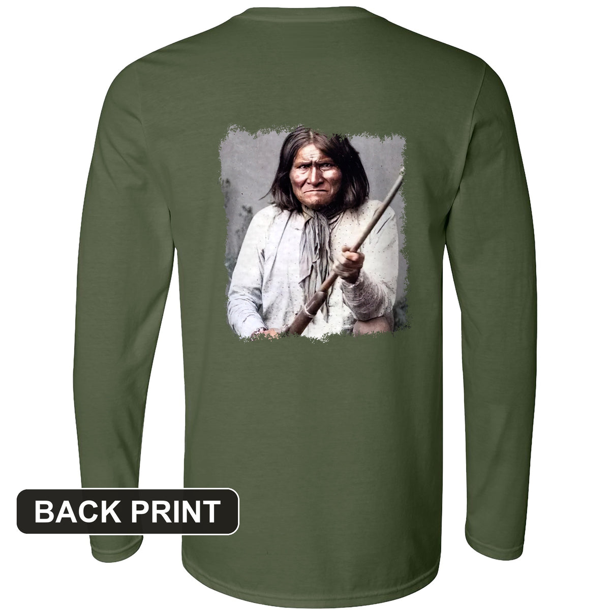 Geronimo Back Print Long Sleeve T-Shirt