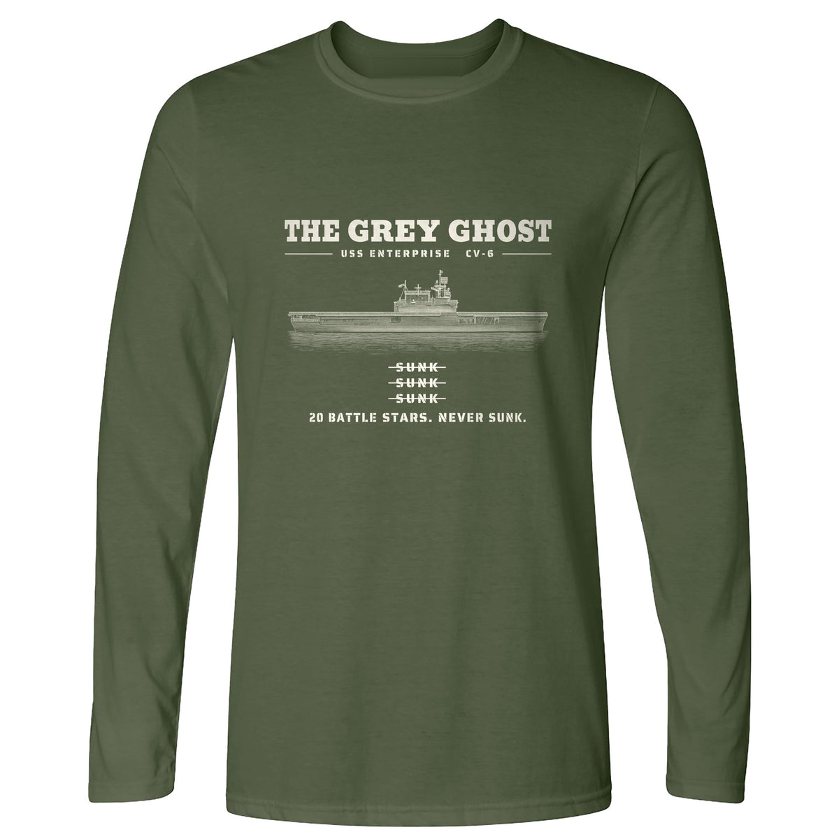 Grey Ghost Long Sleeve T-Shirt