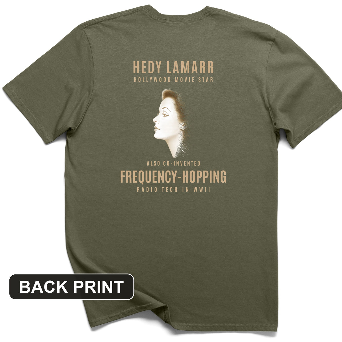 Hedy Lamarr Back Print T-Shirt