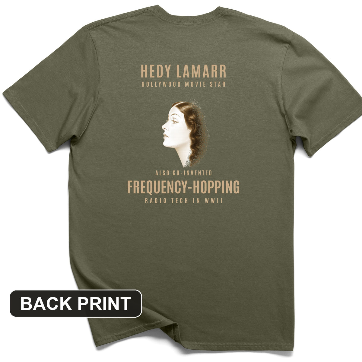 Hedy Lamarr Back Print T-Shirt
