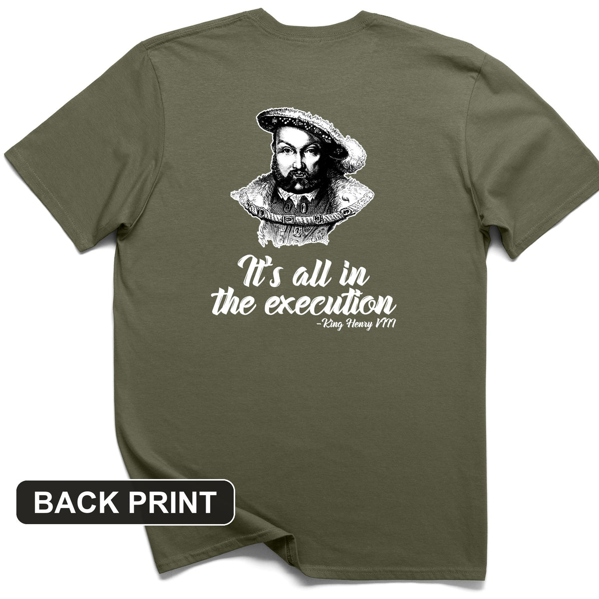 Henry VIII Execution Back Print T-Shirt