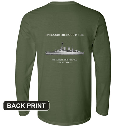 Hood Back Print Long Sleeve T-Shirt