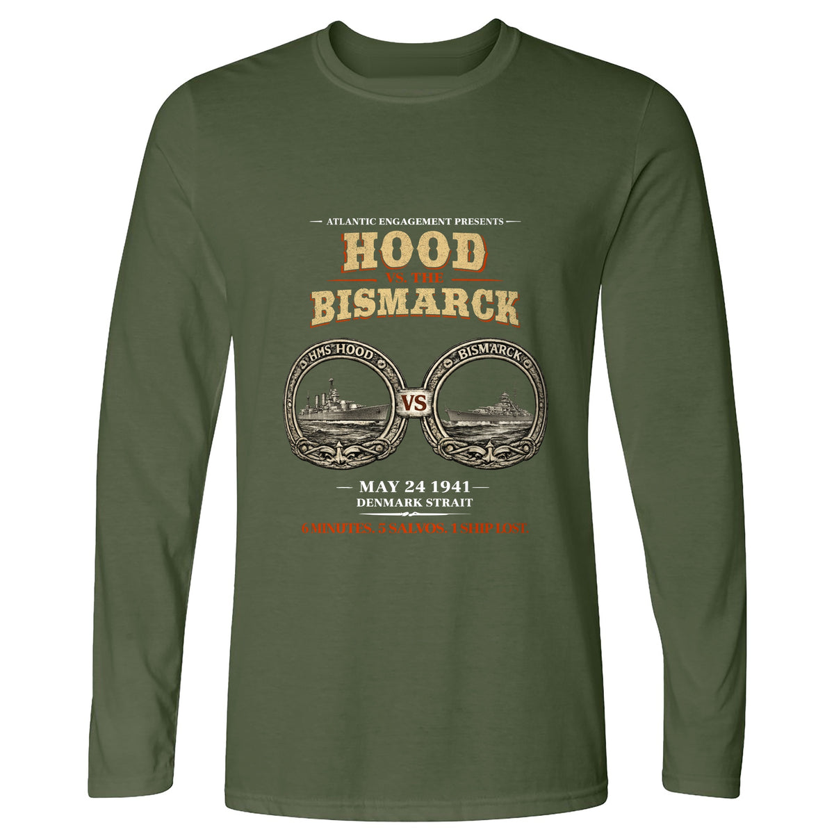 Hood vs Bismarck Long Sleeve T-Shirt