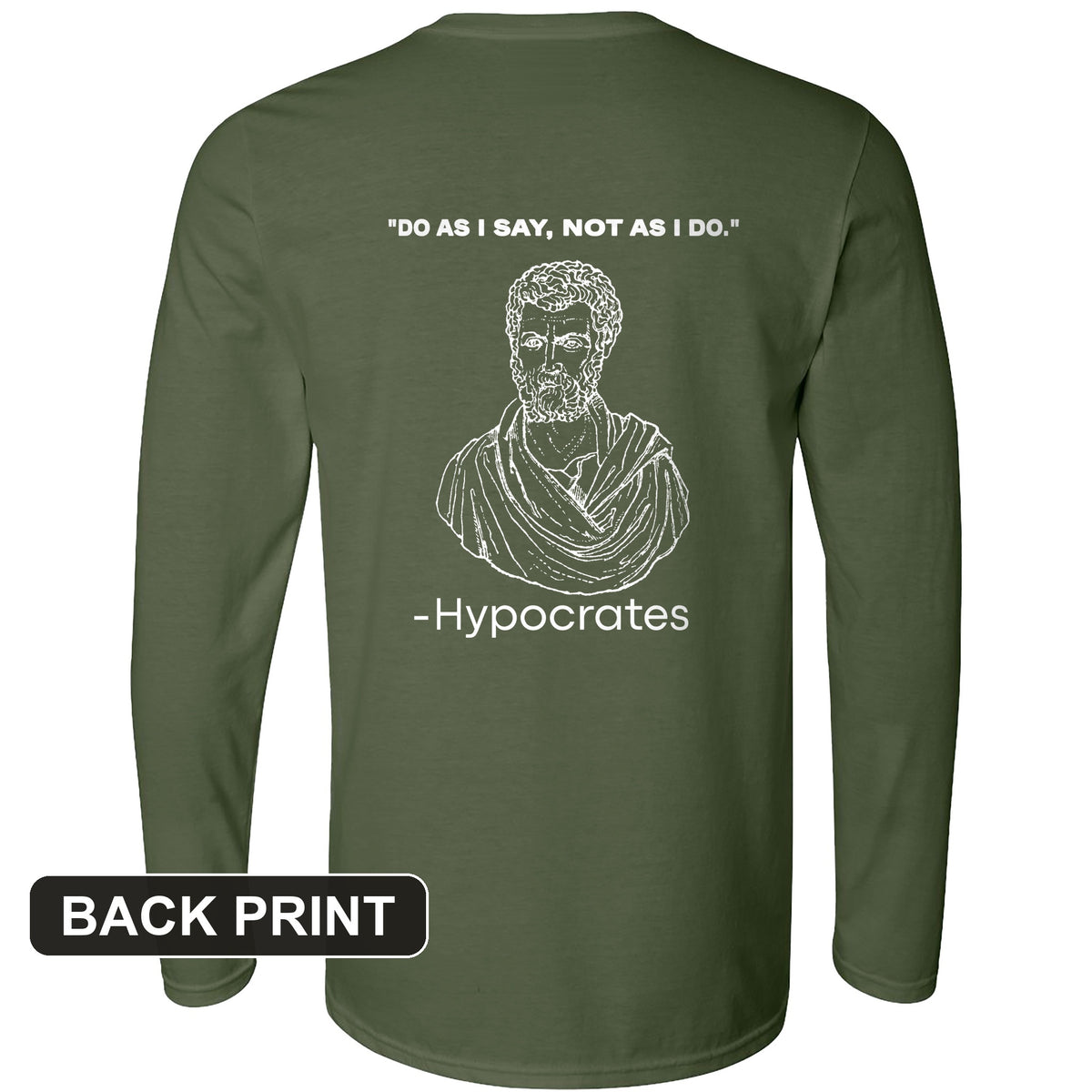 Hypocrates Back Print Long Sleeve T-Shirt