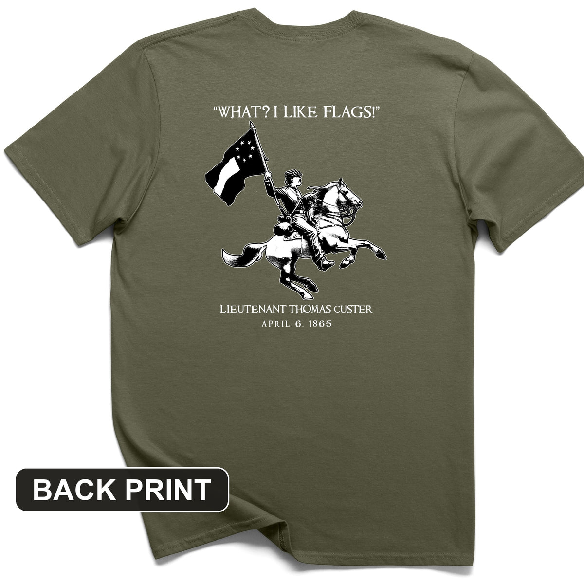 I Like Flags Back Print T-Shirt